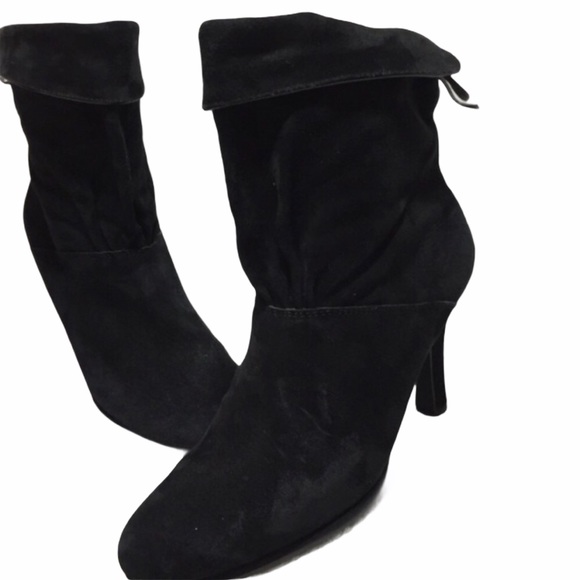 Worthington Shoes - Worthington Black Leather Suede Ankle Boots 7.5